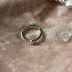 Silver opal ring